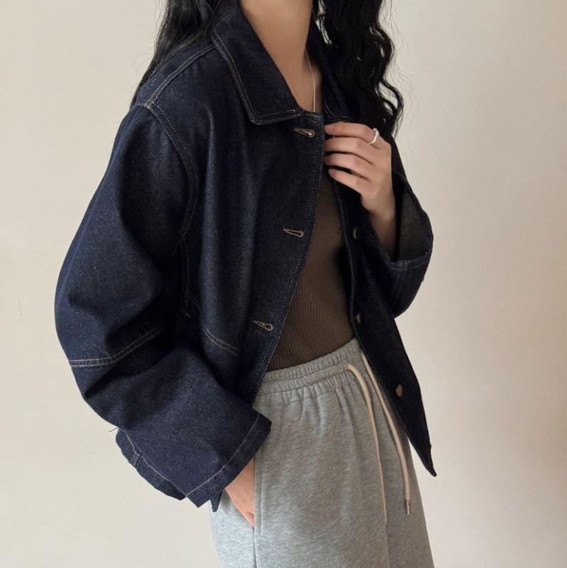 上衣 レディース ジーンズ 春 シングル乳ぶさ  開衫  心地よい トップス 普段使い走り 軽さ 伸縮性 吸湿速乾