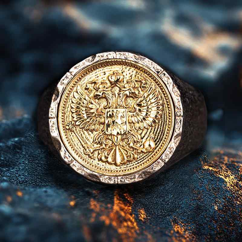 指輪 メンズ 二頭鷲 モチーフ シルバー リング レトロ 開口式 ファッション アクセサリー スタイル ジュエリー 装飾品｜サポートシェアグローバル 11,098円