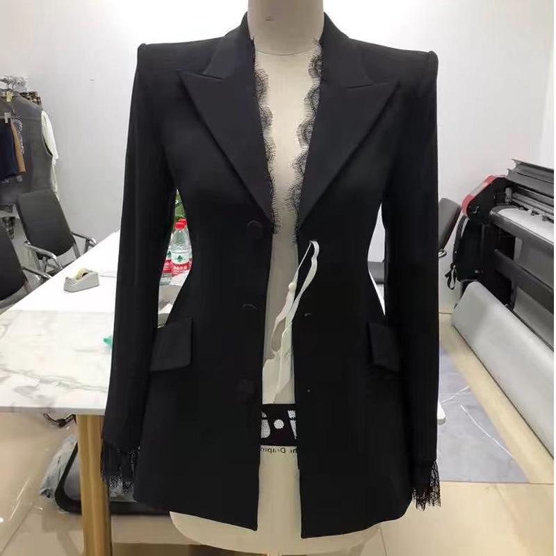 ジャケット レディース レース 切り替え ウエストシェイプ ショート丈 小西装 トップス スタイリッシュ 軽量 素材 普段使い 通勤用｜サポートシェアグローバル 8,088円