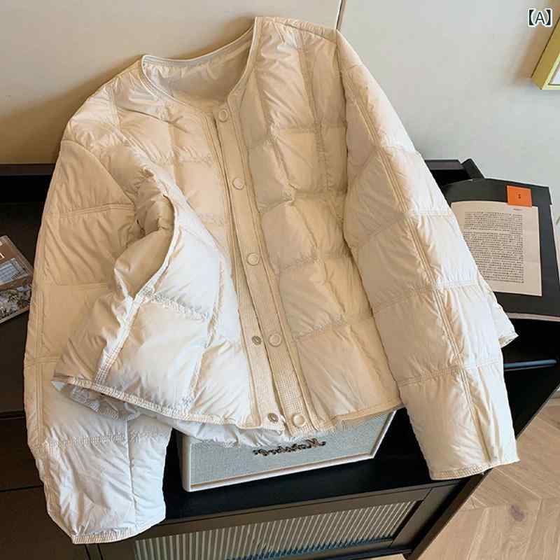 フレンチ 軽さ ラウンドネックコットンパッド 入り口・入口 上衣 ユニ 一発やるの 秋冬 表現スタイル 小っちゃいな 体型の 研ぎあげる 全能 ショートキルティングトップ