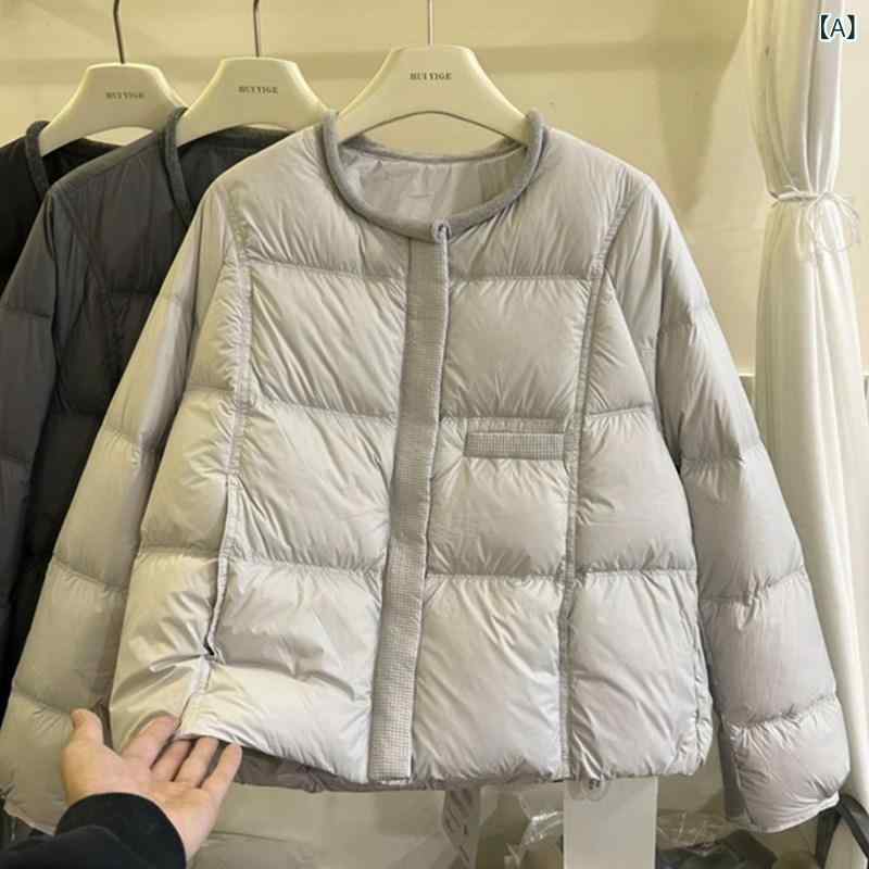 朦々たる ショートコットンコート 成人女性 用 2025 冬 飛び切り ファッションラウンドネックブラックコットンパッド 入り口・入口 上衣