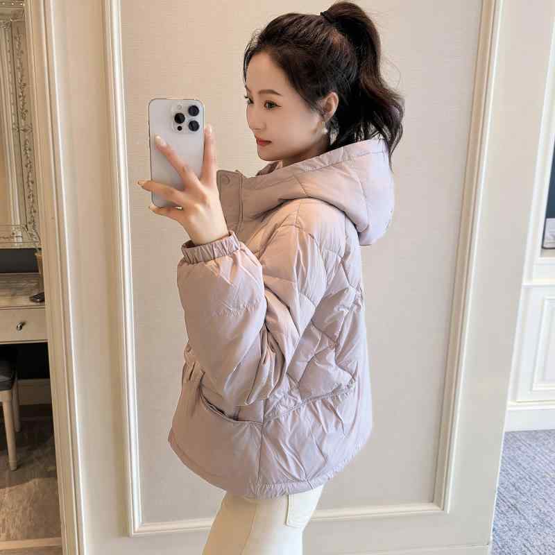 厚地の外套 レディース 秋冬 ボンネット付き添い人 キルティング 軽さ 綿織物 遊撃手丈 ゆったり 影ぼうし 飛び切り感 生あたたかい 防寒 通い 普段使い