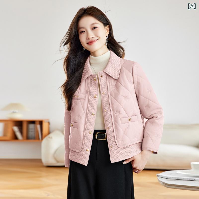 シャネルレディースショート 丈 軽さ コットンパディングジャケット 2025 秋冬 スリムフィットコットンパディングジャケット