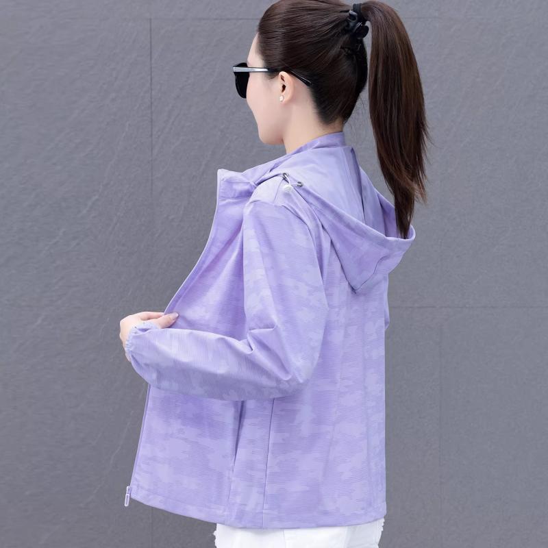 ボンネット付き添い人 アウター レディース 夏 UVとり捨てる 当たること冷感 通気性 薄っぺら 軽さ アウトドア 普段使い走り 流行り物 好いたらしい 今めかしい