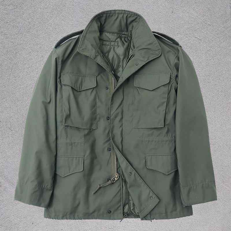 ミリタリージャケット 男性用 アウトドア 野戦服 M65 フィールドジャケット 登山服 ワークジャケット 防寒着 裏起毛 内側取り外し可能 カジュアル 普段使い 通勤用 通学用 ミリタリーテイスト メンズ 大容量 ポケット付き 高耐久性 厚手 素材 丈夫|サポートシェアグローバル