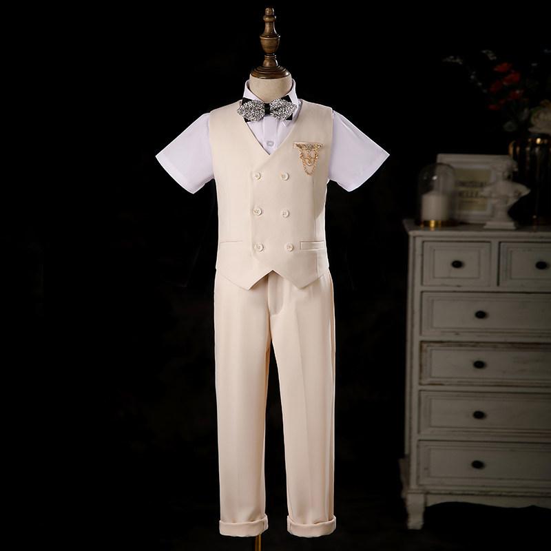 スーツセット 子供 男の子 フォーマル ジャケット ベスト パンツ キッズ 英国風 入学式 卒業式 発表会 七五三 結婚式 ピアノ 演奏会 冠婚葬祭 衣装 子供服 男児 紳士服 上下セット お祝い カジュアル 礼服 おしゃれ 快適 軽量 上品 高級感 動｜サポートシェアグローバル