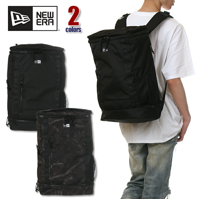 ニューエラ ビジネス リュック メンズ レディース キッズ New Newera Era ブランド ボックスパック バッグ リュックサック バックパック 箱型 ボックスタイプ Pc収納 通学 通勤 ビジネス 大容量 おしゃれ アウトドア スポーツ ブランド 32l Newera Box Pack Usa 黒 迷彩