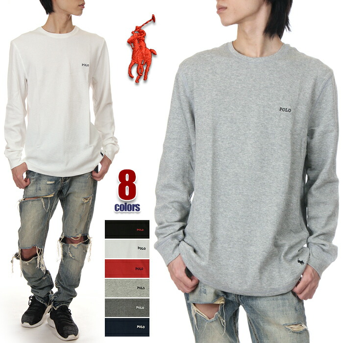 ポロ ラルフローレン 長袖 ティーシャツ メンズ レディース キッズ 大層らしい大きさ RALPH LAUREN サーマル ロンT 長袖ティーシャツ USAひな形 労働者の一団のど首 大きめ ゆったり 今めかしい 分かりやすい 朦々たる 無地 ロゴタイプ 秋 冬 ブランド名 薄墨色 ベージュ 黒 白 赤 紺 米国海軍 S M L XL 2XL 3XL