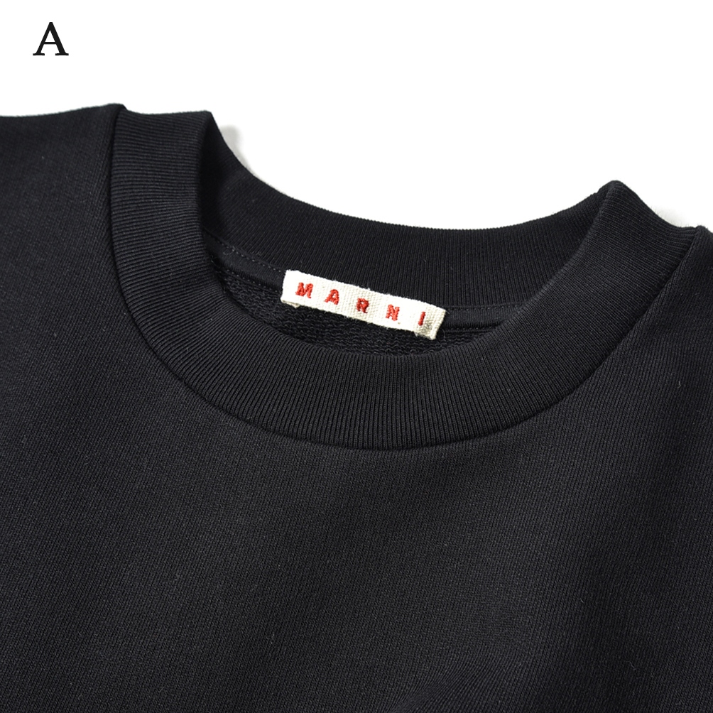 マルニ MARNI ロゴ入りスウェットシャツ イタリア 春夏 ブラック 2色