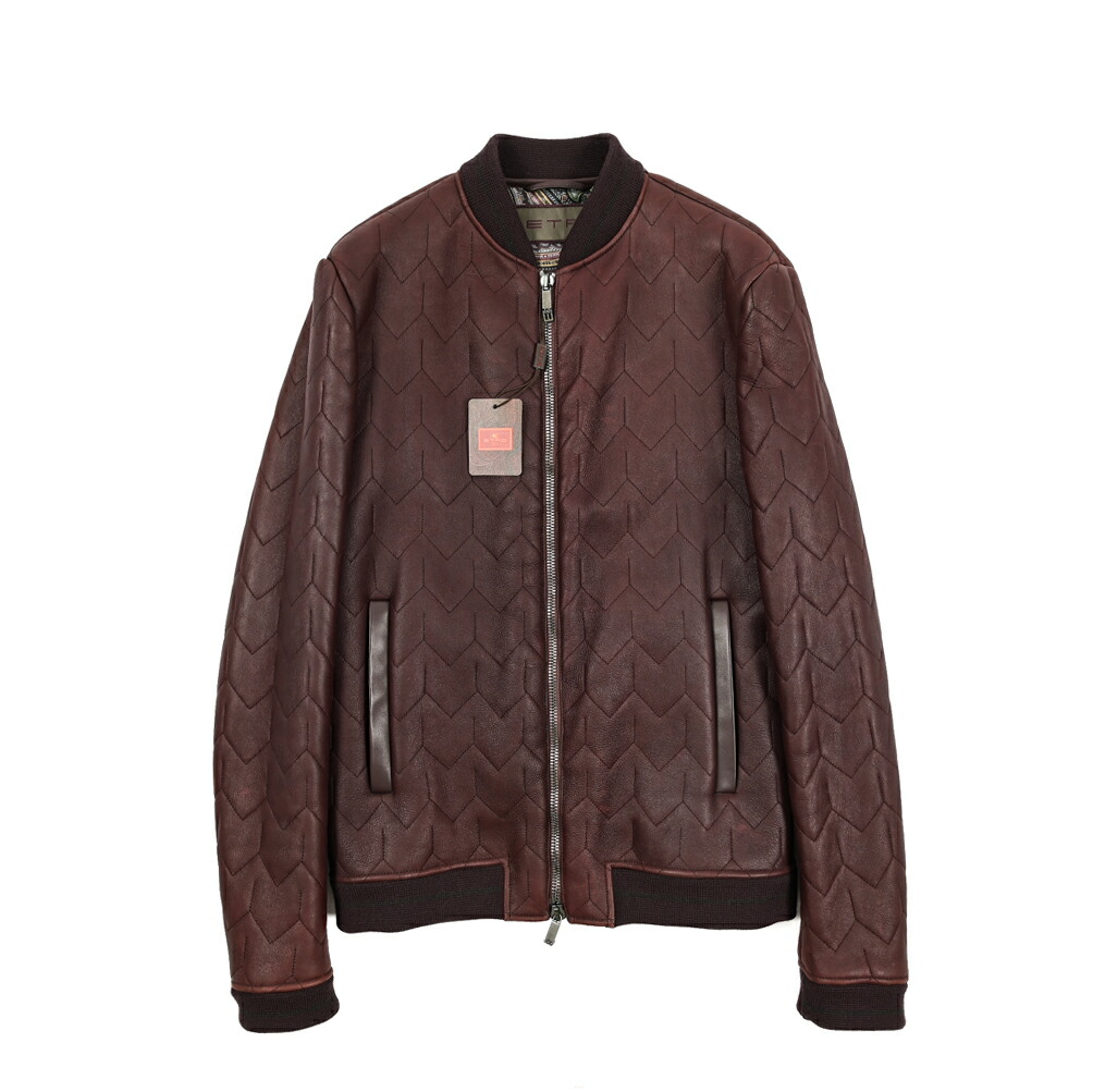 ETRO ブルゾン 楽天市場】エトロ ETRO レザーブルゾン 異素材コンビ ショート