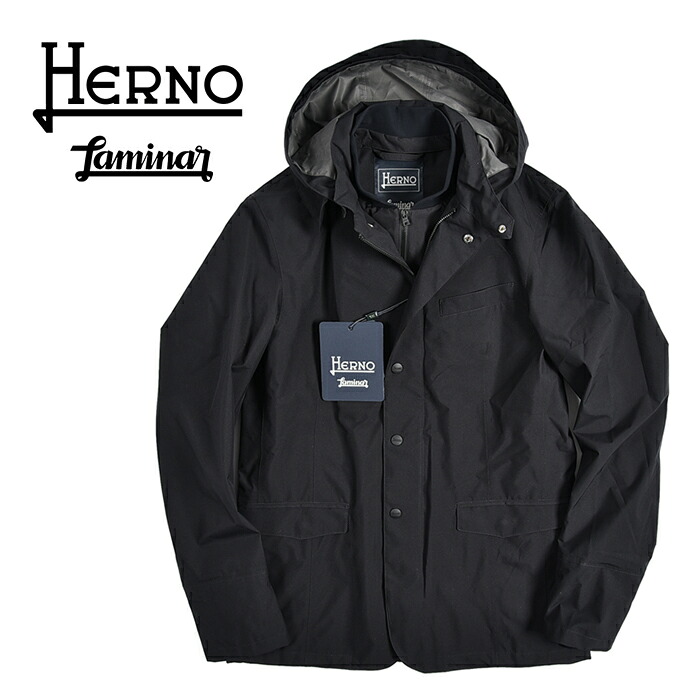 【楽天市場】【半額以下】 ヘルノ HERNO Laminar ラミナー BIKE 2レイヤー フディーライトジャケット スタンドカラーブルゾン ...