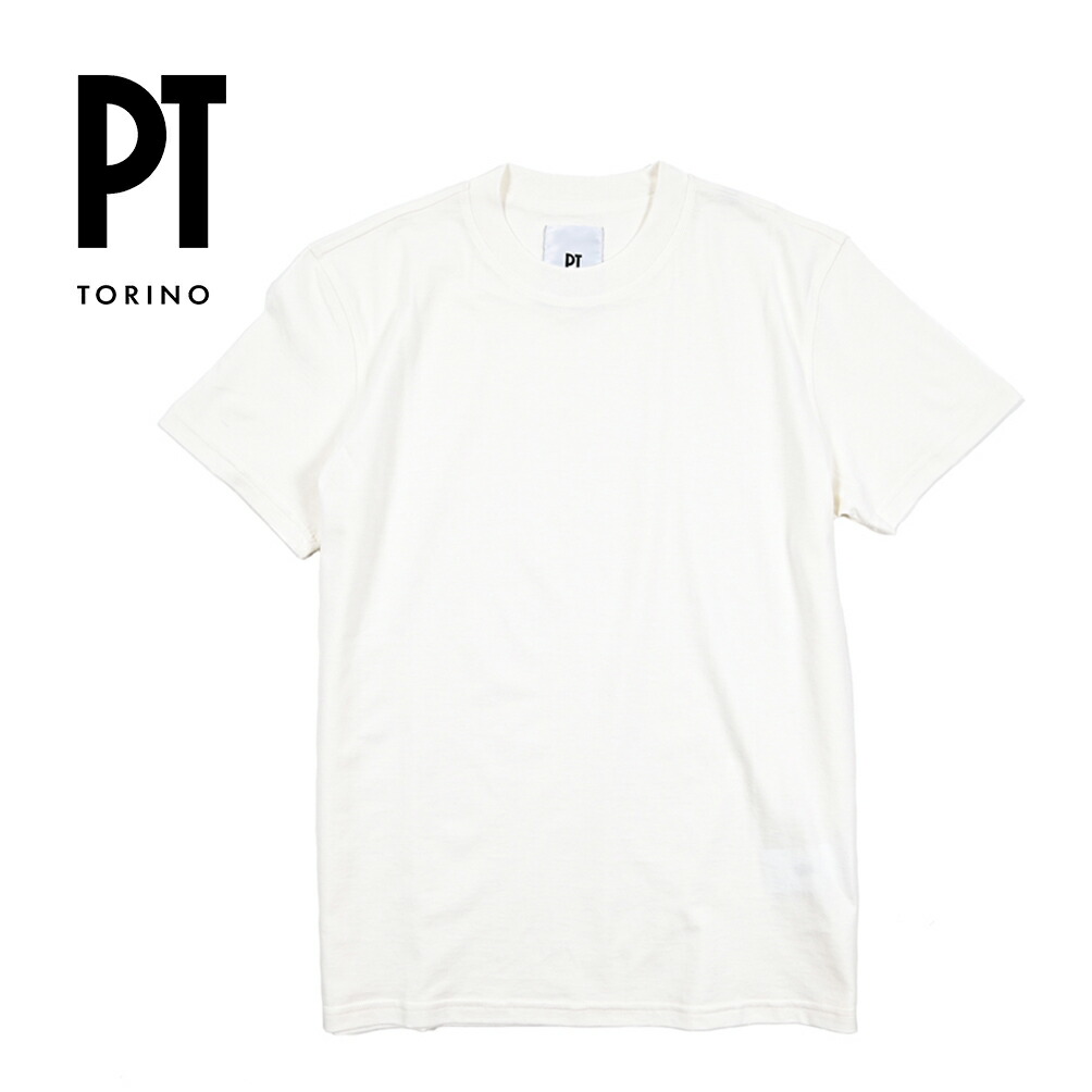 【P20倍】 ピーティートリノ PT TORINO シルク混 Tシャツ クルーネック カットソー 半袖 メンズ シルク コットン ナチュラルストレッチ ホワイト 白 イタリア ブランド PT01 MADE IN ITALY