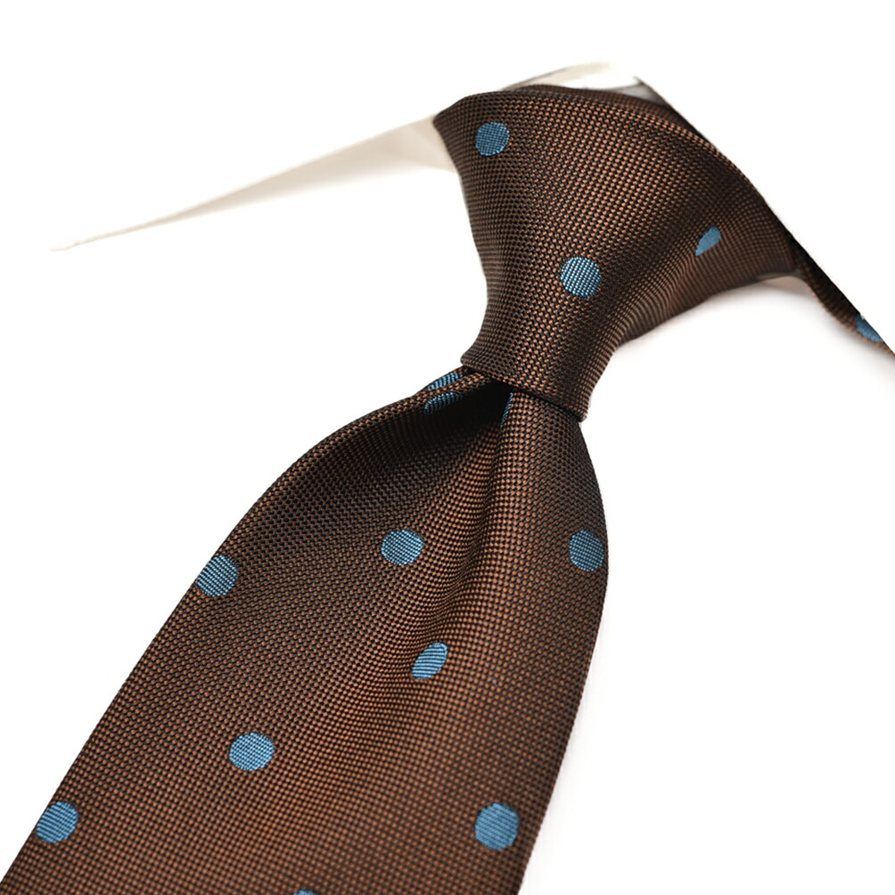 【SALE】【半額以下】【P10倍】 バルバ BARBA ネクタイ セッテピエゲ メンズ シルク 100% ドット ブラウン イタリア ブランド HAND MADE IN ITALY ビジネス ギフト プレゼント ラッピング無料