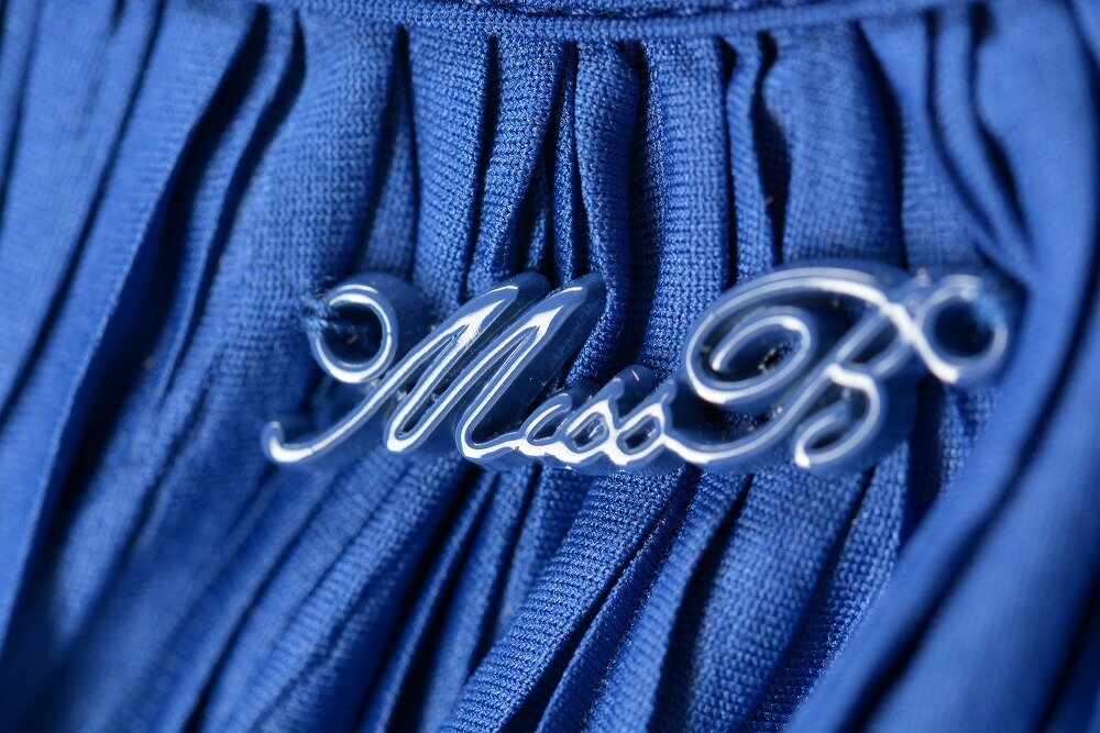 MISS BLUMARINE ミス ブルマリン ワンピース プリーツデザイン ブルー