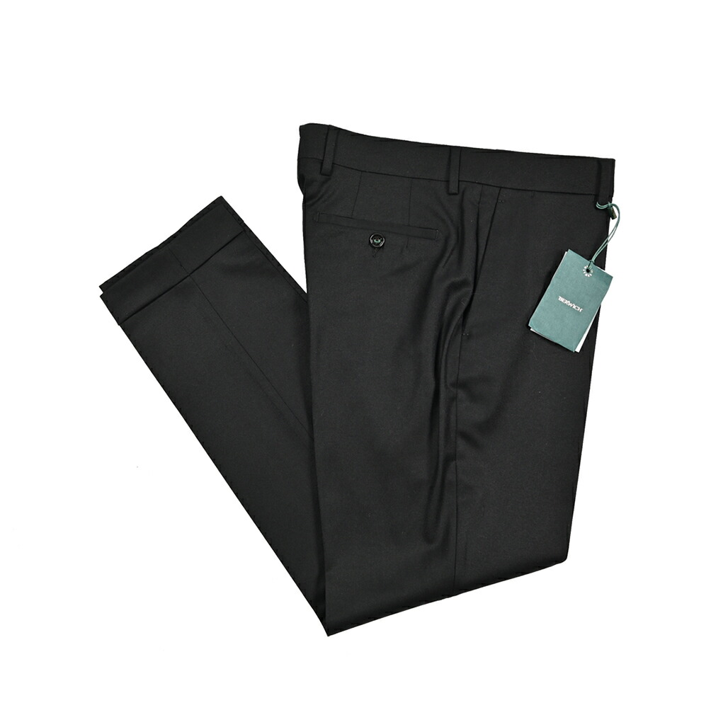 【SALE】【半額以下】 ベルウィッチ BERWICH YRETRO レトロ スラックス ノータック パンツ 秋冬 メンズ ヴァージンウール 100% ナチュラルストレッチ ブラック イタリア ブランド MADE IN ITALY