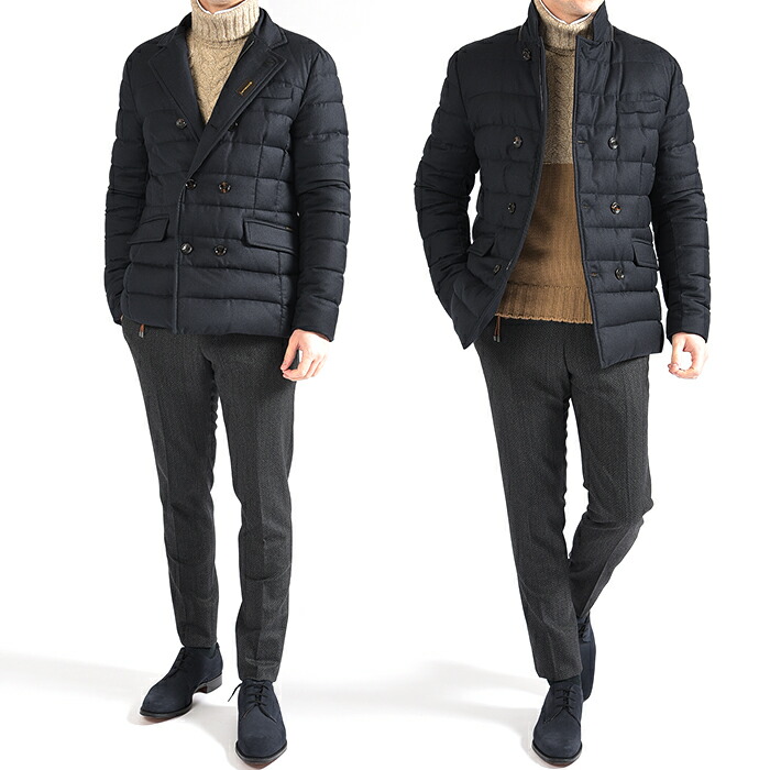 Gallori ウール 送料無料 ダウンジャケット ハーフコート メンズ Moorer ガローリ ダブルブレスト L Moorer ムーレー ウール メンズ 秋冬 カシミヤ ネイビー ブランド イタリア 3xl 半額以下 お値段見直し 大きいサイズ ガルダローバミラノサイズ