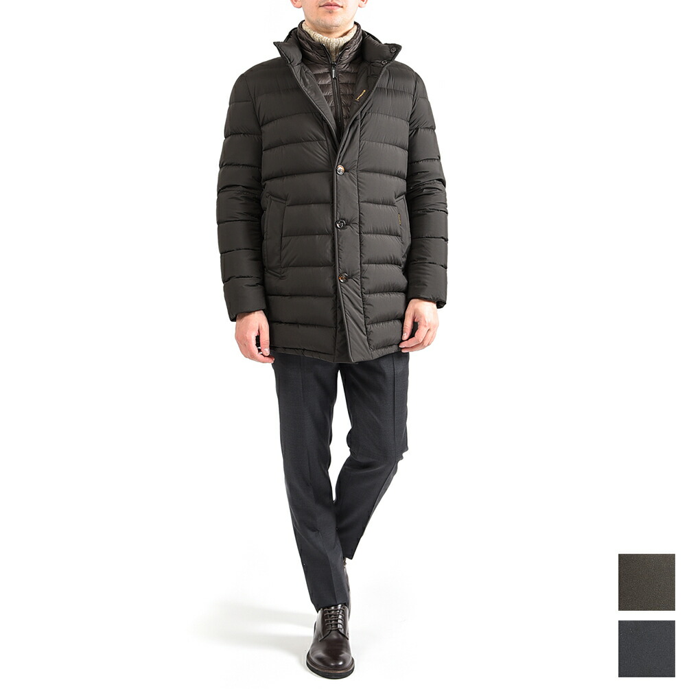楽天市場 販売期間前 半額以下 ムーレー Moorer Calegali Op ダウン ジャケット コート ミディアム丈 ライナー付き スタンドカラー 秋冬 メンズ イタリア ブランド M L Xl 2xl 3xl 4xl ガルダローバミラノ