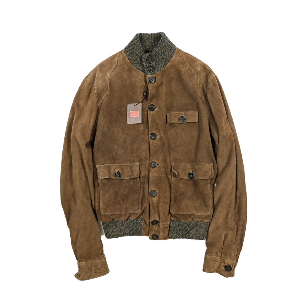 楽天市場】エトロ ETRO スエードレザージャケット ショートブルゾン