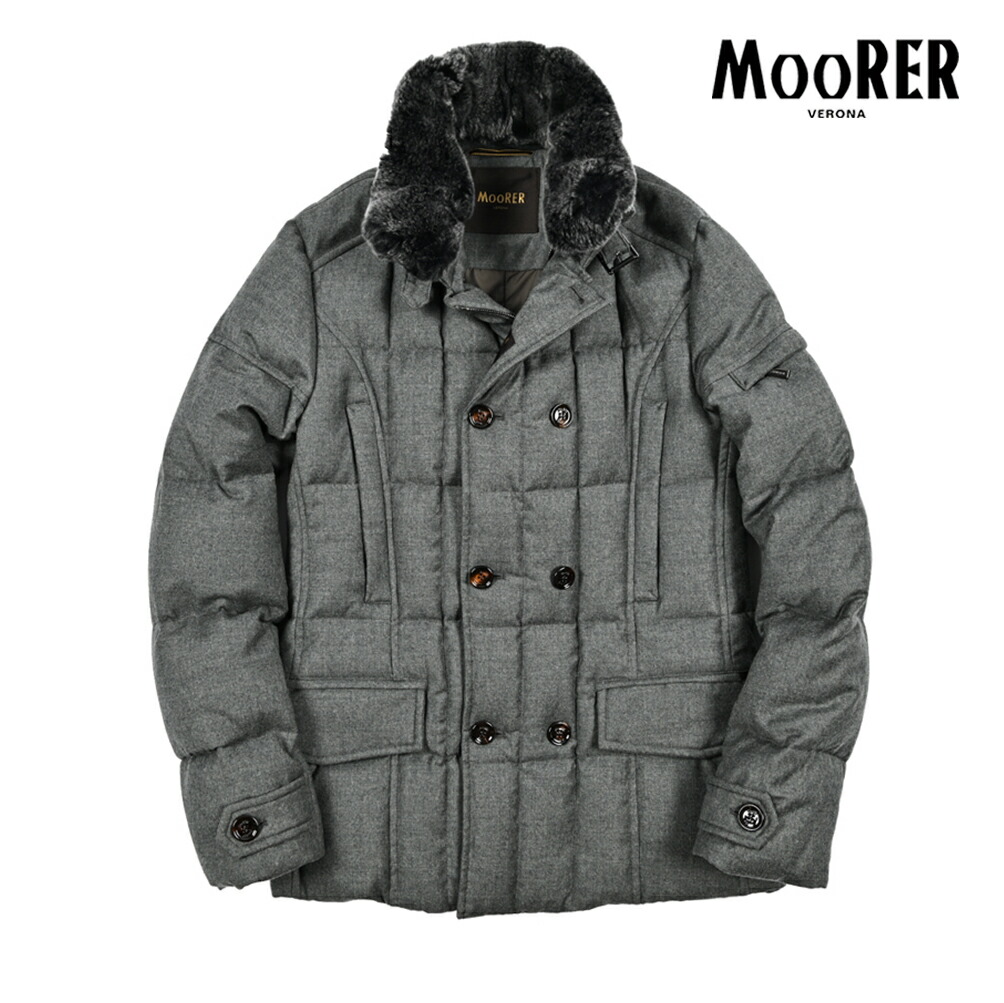 MOORER グレー ダウンジャケット ダブルブレスト Amazon | [ムーレー] メンズ モリス ウール カシミア アウター