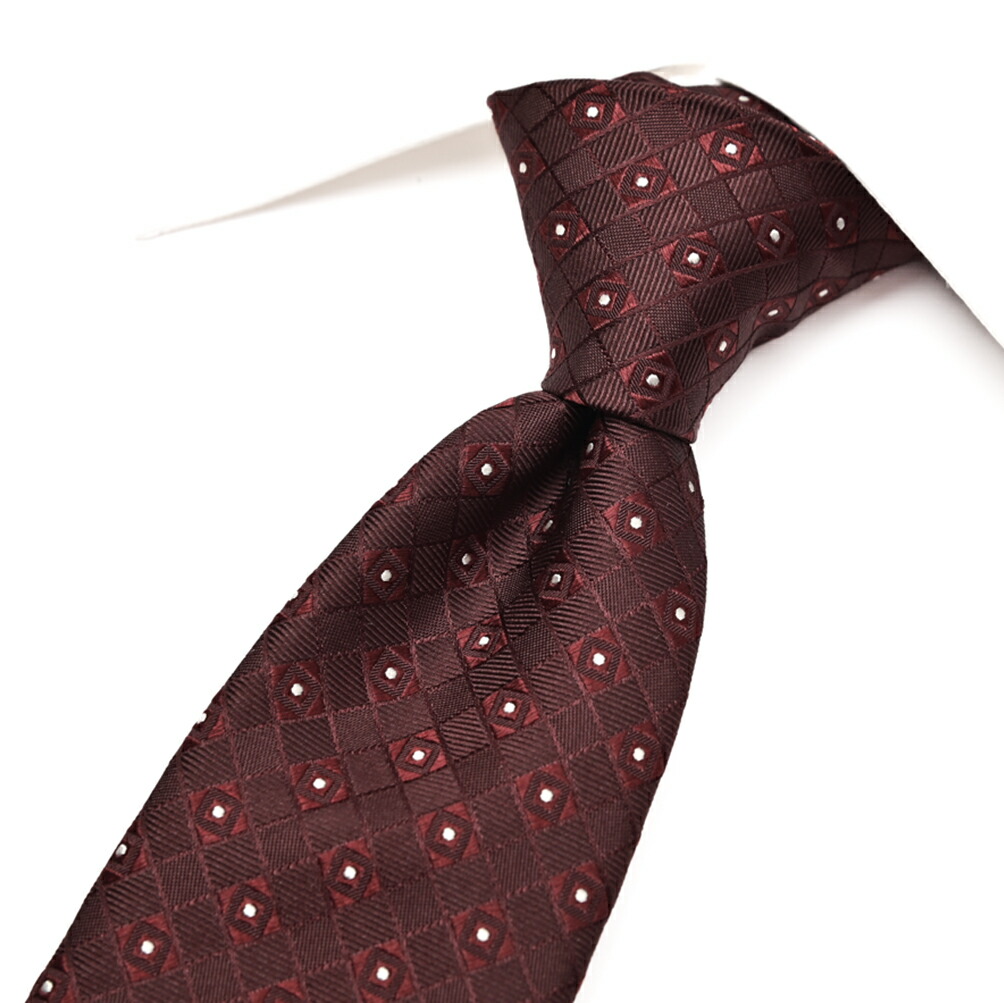 【SALE】【半額以下】【P20倍】 ジョルジオ アルマーニ GIORGIO ARMANI ネクタイ オールシーズン メンズ シルク 100% 幾何柄 ワインレッド イタリア ブランド MADE IN ITALY ビジネス ギフト プレゼント ラッピング無料