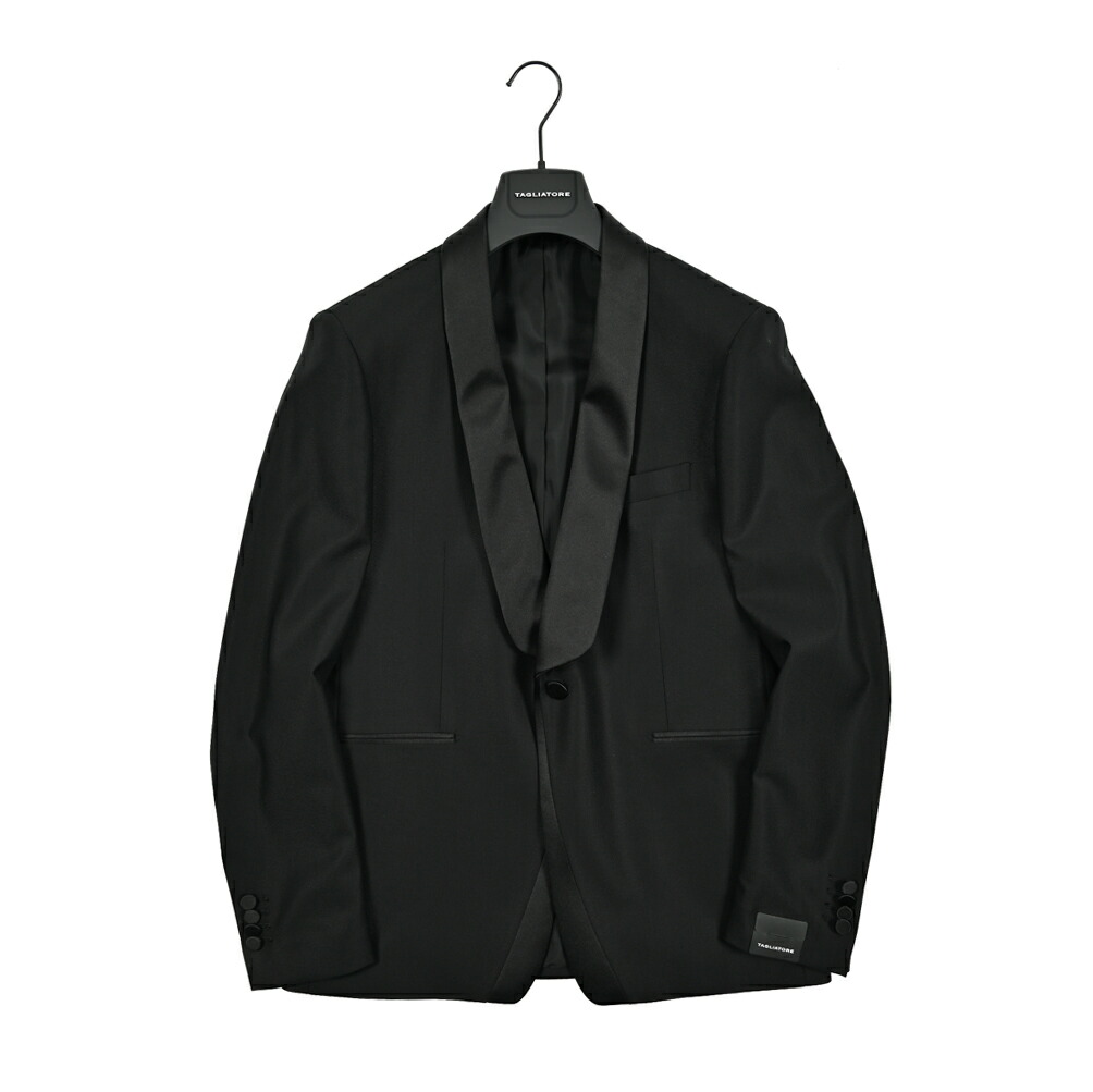 【SALE】【半額以下】 タリアトーレ TAGLIATORE KFBRMARLY マーリー タキシードジャケット 1Bシングル ショールカラー ストレッチ オールシーズン メンズ ヴァージンウール ブラック イタリア ブランド MADE IN ITALY