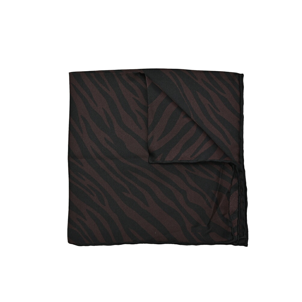 【SALE】【P20倍】 トムフォード TOM FORD ポケットチーフ メンズ シルク 100% 総柄 ブラウン イタリア ブランド MADE IN ITALY フォーマル パーティー 結婚式 ギフト プレゼント
