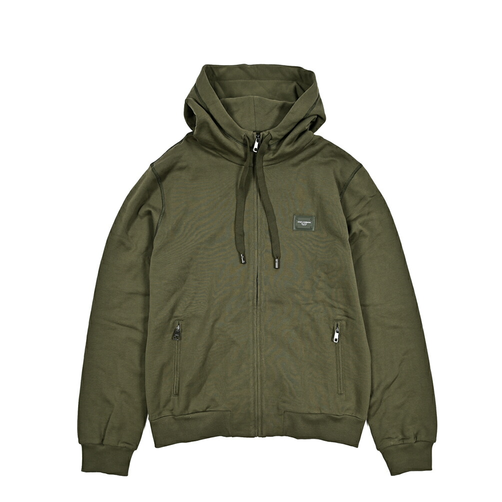 関税込◆Dolce & Gabbana ロゴプレート ジップパーカー Dolce & Gabbana logo-tag zip-up Hoodie | Black | FARFETCH