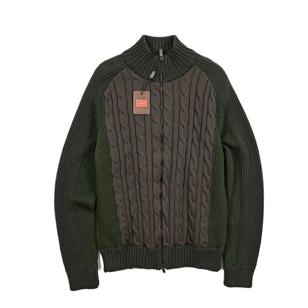 楽天市場】エトロ ETRO ジップアップ ニットジャケット ブルゾン