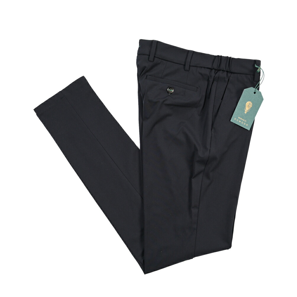 【SUMMER SALE】【半額以下】 ベルウィッチ BERWICH MORELLO ELAX モレロ スラックス ノータック イージーパンツ 春夏 メンズ 360&deg;スーパーストレッチ 高機能ナイロン ブラック イタリア ブランド MADE IN ITALY ｜ガルダローバミラノ