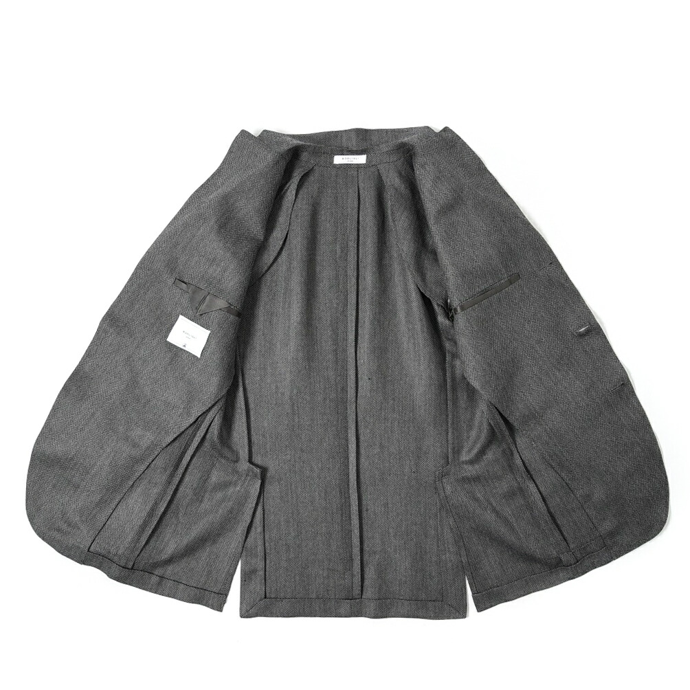 【スーパーSALE】【半額以下】ボリオリ BOGLIOLI K.JACKET ケ—ジャケット テーラード ジャケット 段返り3Bシングル 春夏 メンズ リネン ウール ヘリンボーン グレー サイズ XS S M L XL 2XL 5XL イタリア ブランド MADE IN ITALY ...