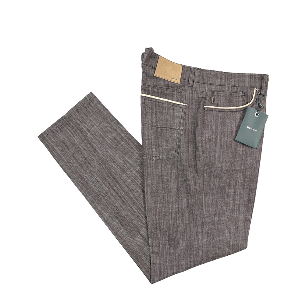 【SUMMER SALE】【半額以下】 ベルウィッチ BERWICH MORELLO 5TALC19 モレロ カラーデニムジーンズ 5ポケット パンツ 春夏 メンズ コットン ポリエステル ストレッチ ブラウン イタリア ブランド MADE IN ITALY ｜ガルダローバミラノ