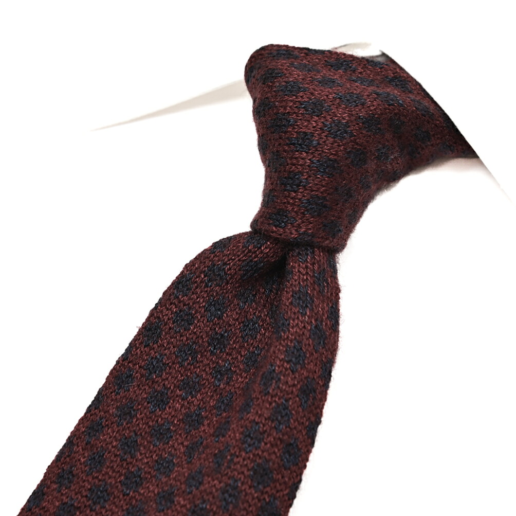 【SALE】【P20倍】 バルバ BARBA ネクタイ ニットタイ メンズ シルク カシミヤ 幾何柄 ワインレッド ネイビー イタリア ブランド MADE IN ITALY ビジネス ギフト プレゼント ラッピング無料