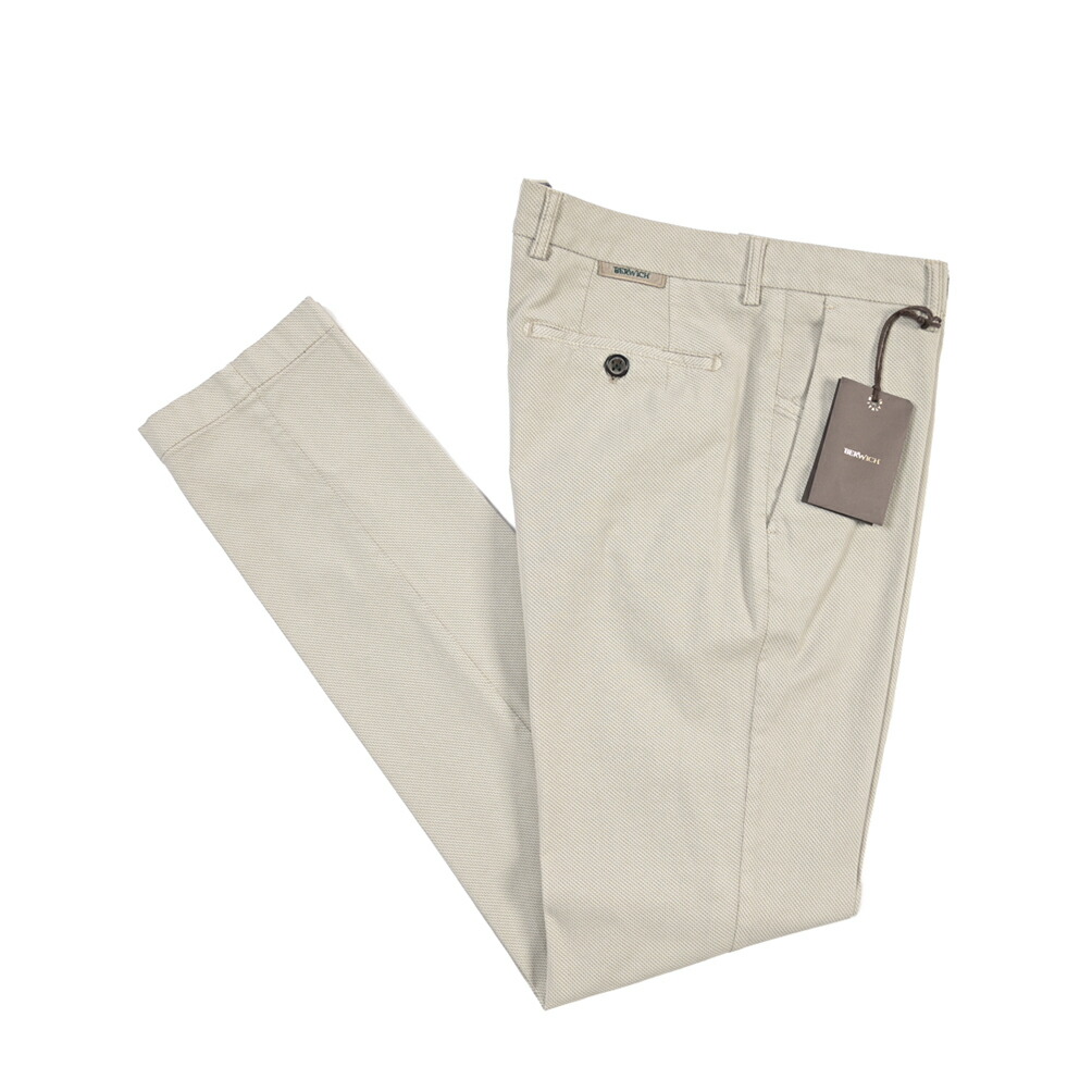 【SUMMER SALE】【半額以下】 ベルウィッチ BERWICH MORELLO-GD モレロ コットンスラックス ノータック チノ パンツ 春夏 メンズ SLIM FIT コットン リヨセル ストレッチ ライトグレー イタリア ブランド MADE IN ITALY ｜ガルダローバミラノ 14,025円