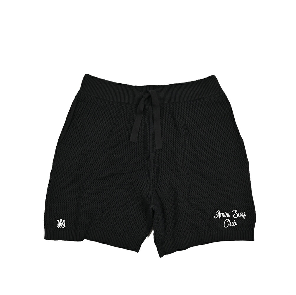 【SALE】【P10倍】 アミリ AMIRI ニットショートパンツ ローゲージ 春夏 メンズ コットン 100% ブラック アメリカ ブランド MADE IN ITALY