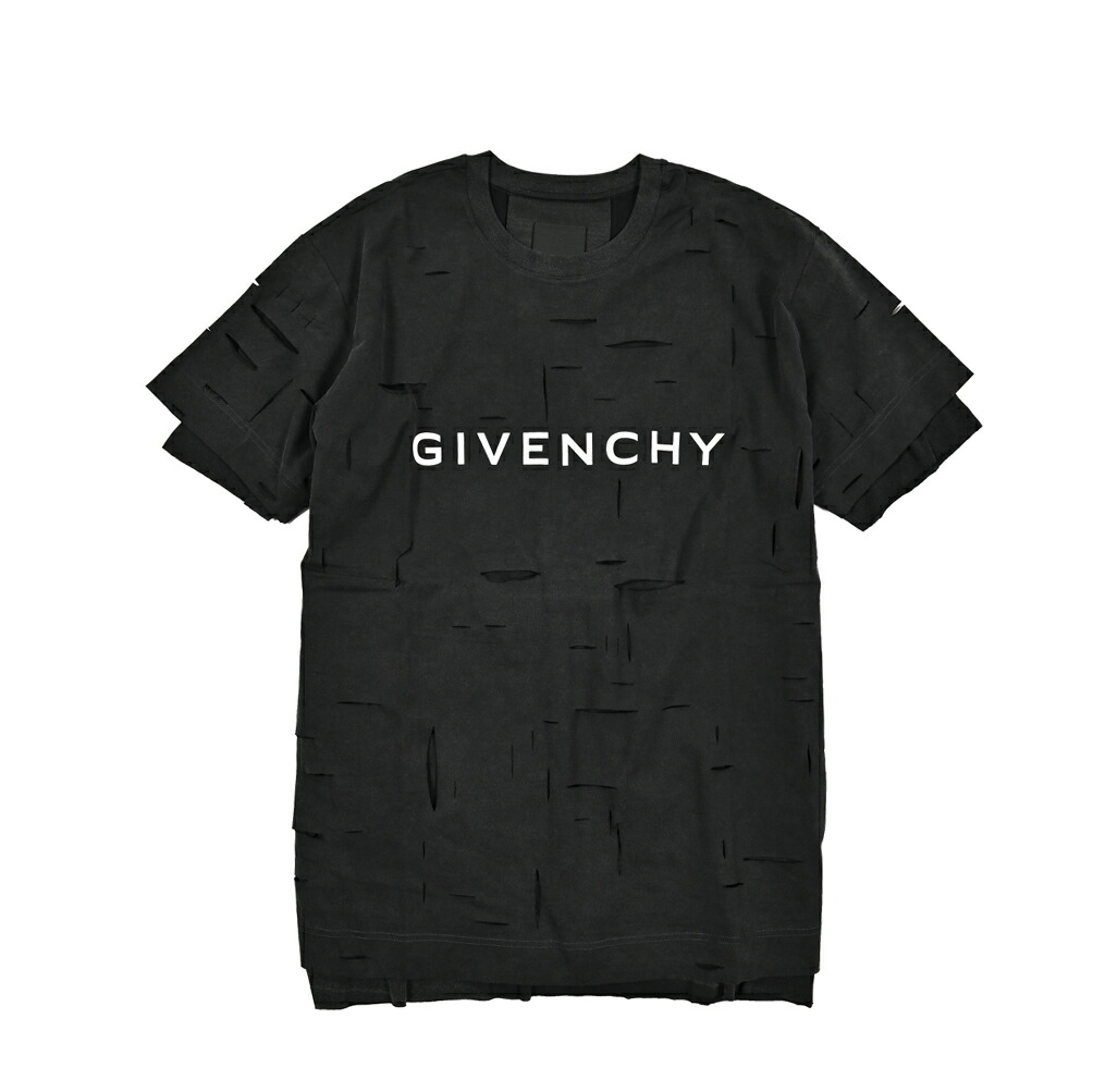 SAINT LAURENT ロゴブラックコットンクルーネック半袖Tシャツ SAINT LAURENT サンローラン Tシャツ メンズ 半袖 クルーネック
