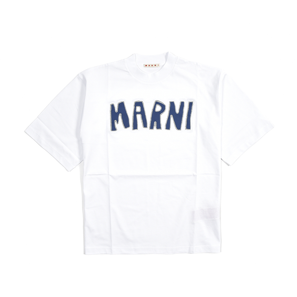 マルニ MARNI モックネックTシャツ 半袖 メンズ ロゴ入り イタリア