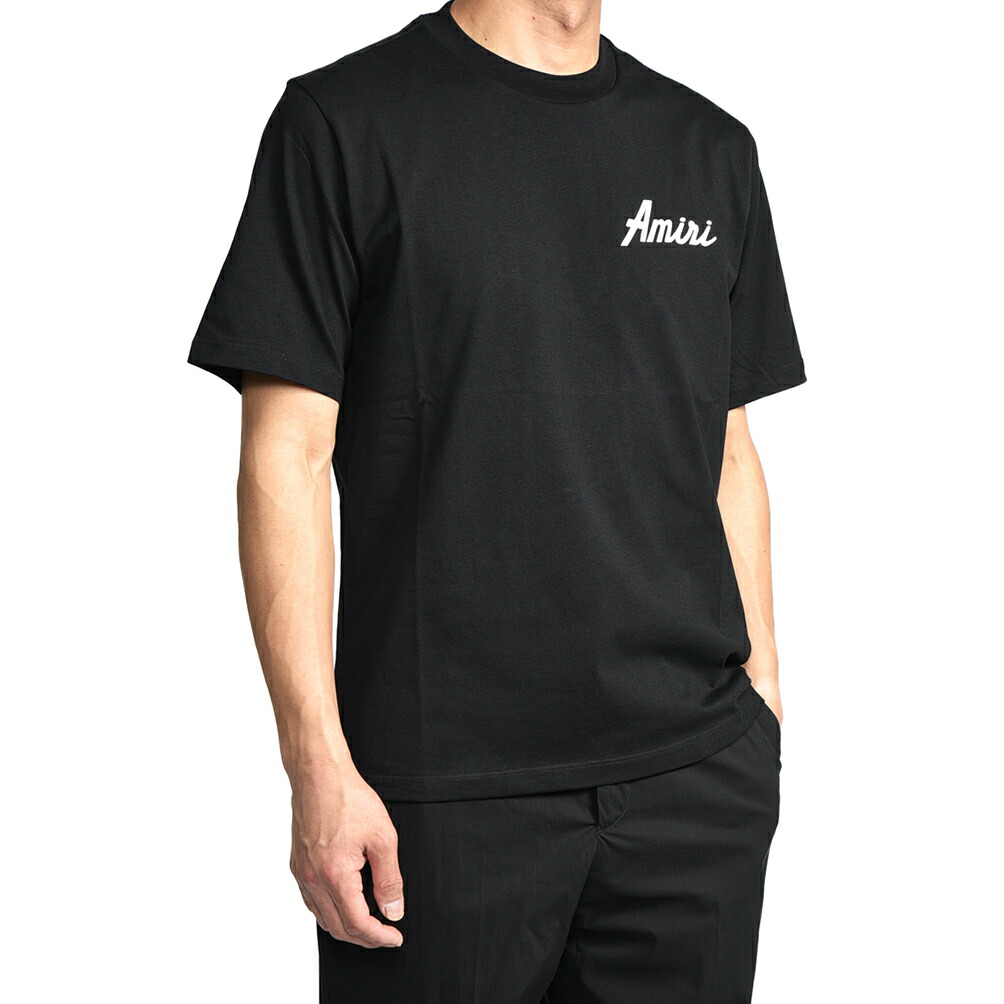 【P20倍】 アミリ AMIRI 【2026-27年 秋冬新作】 AMIRI CITY TEE ロゴ バックプリント Tシャツ カットソー 半袖 クルーネック 春夏 メンズ コットン 100% ロゴ ブラック アメリカ ブランド MADE IN ITALY ｜ガルダローバミラノ