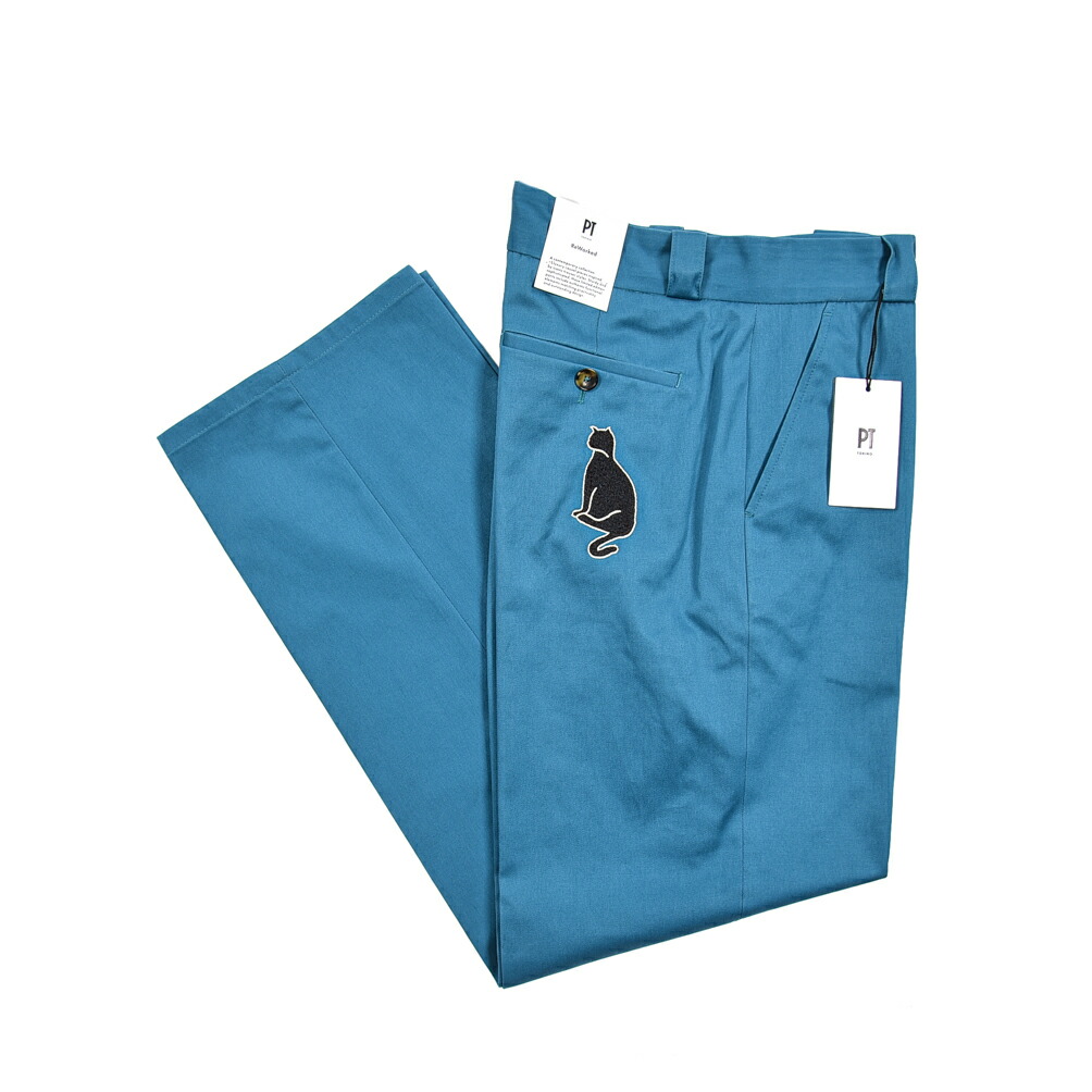 【極美品】春夏物 PTトリノ 綿ストレッチ パンツ 46 M (80) ブルー 極美品】春夏物 PTトリノ 綿ストレッチ パンツ 46 M (80) ブルー