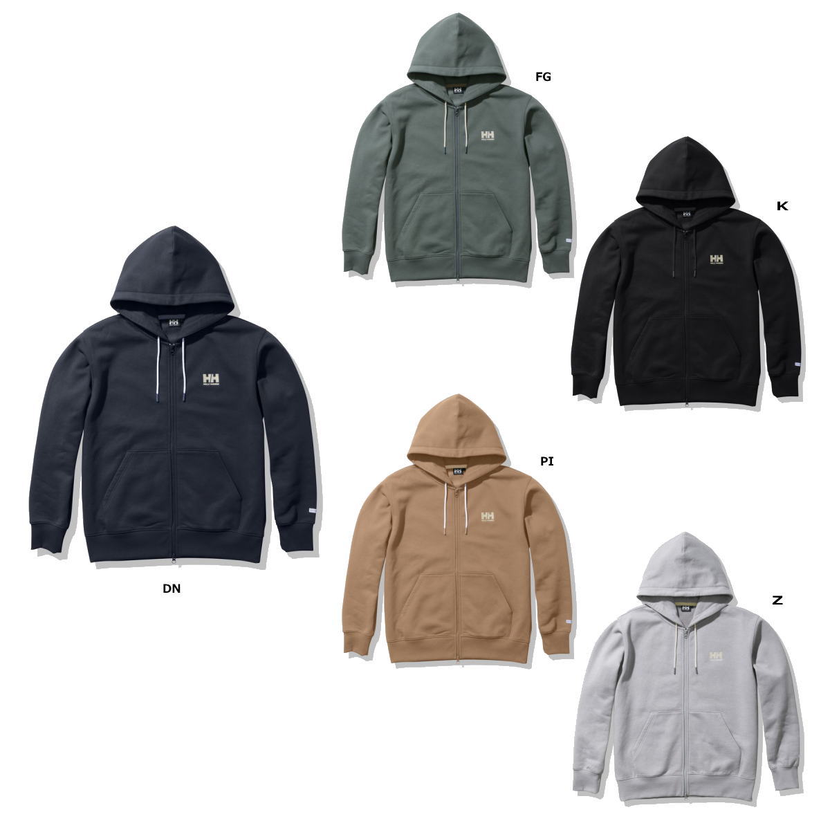 リサイクル素材で作られた肌触りのよいパーカー ヘリーハンセン He 開催中 Hhロゴフルジップスウェットフーディー メンズ