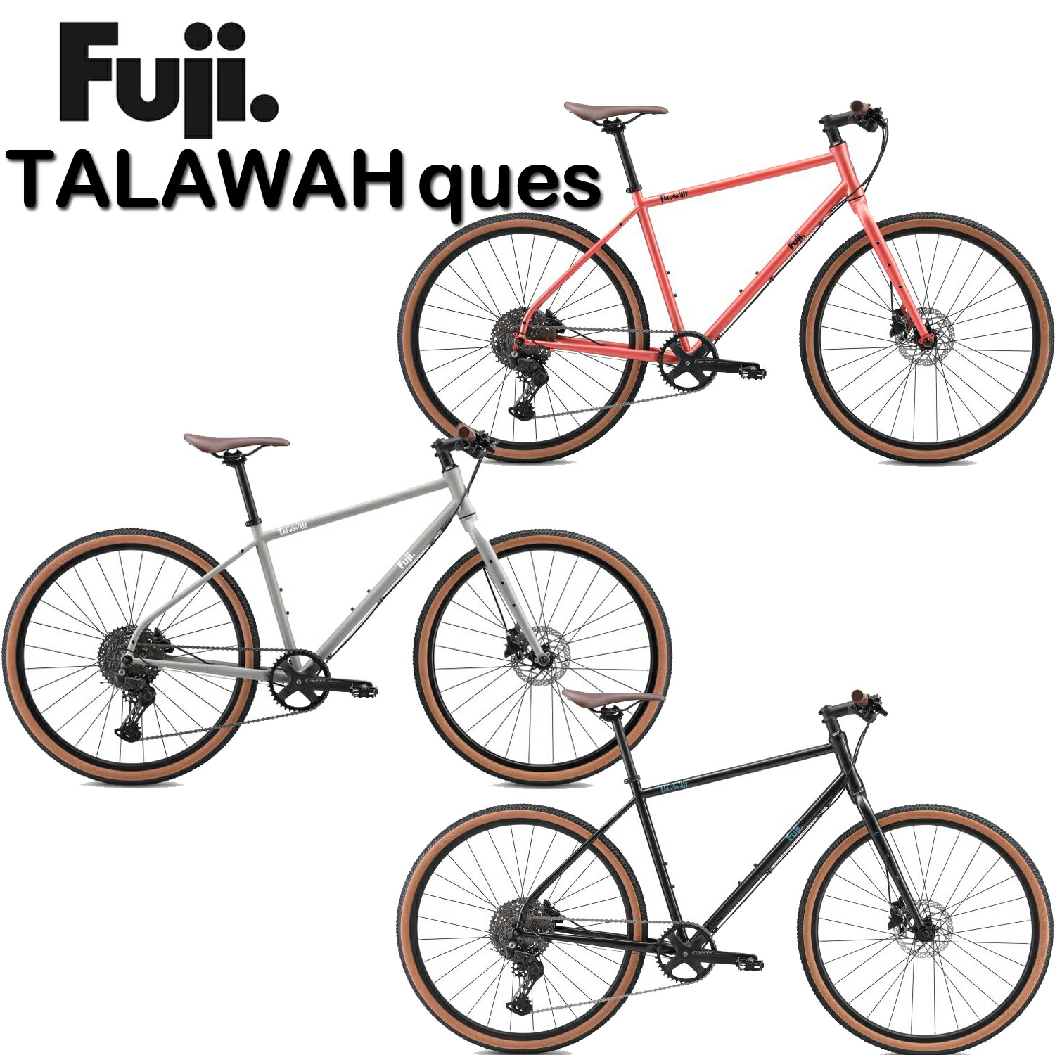【店舗受取・西濃運輸支店止め送料無料】【メーカー在庫有り】FUJI (フジ)TALAWAH ques 2025 -2026年継続モデルフジ タラワques クロスバイク クロモリ 650B 27.5 油圧ディスクブレーキ 自転車