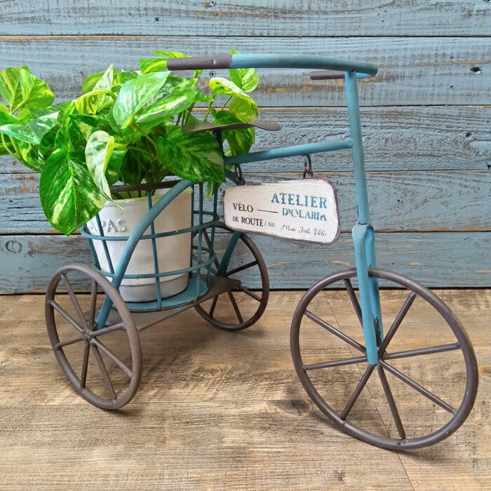 ガーデニング雑貨 植木鉢 プランター ブリキポット ブリキ バケツ 鉢 鉢カバー ガーデン雑貨 ガーデニング 雑貨 アンティーク ナチュラル おしゃれ かわいい CART アトリエバイク YZ-UN2087-100
