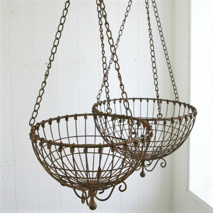 楽天市場】ガーデニング雑貨 ハンギングバスケット アイアンバスケット