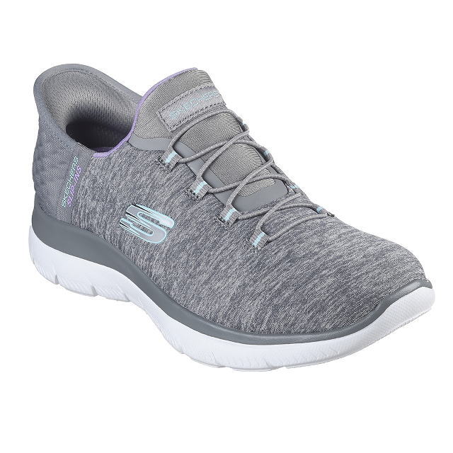 SKECHERS SUMMITS-DAZZLING HAZE 149937W GYMT\u003cBR\u003eスケッチャーズ  サミッツ - ダズリング ヘイズ  スリップインズ  スニーカー  薄墨色マルチ
