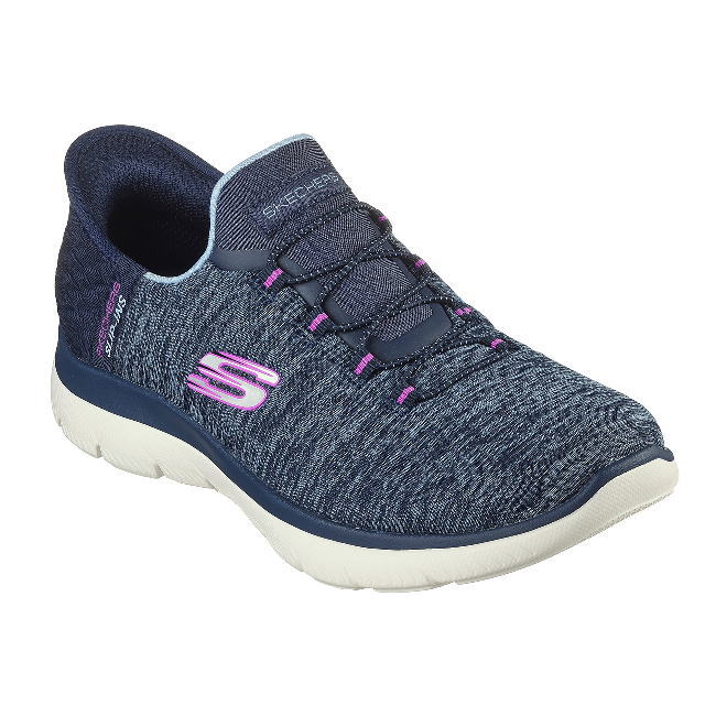 SKECHERS SUMMITS-DAZZLING HAZE 149937W NVPR\u003cBR\u003eスケッチャーズ  サミッツ - ダズリング ヘイズ  スリップインズ  スニーカー  米国海軍 / パープル