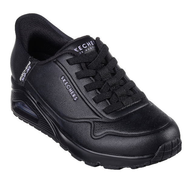 SKECHERS Hands Free Slip-ins UNO-EASY AIR 177112 BBK スケッチャーズ スリップインズ ウノ-イージーエアー レディース 厚底エアーウエッジ スニーカー ブラック