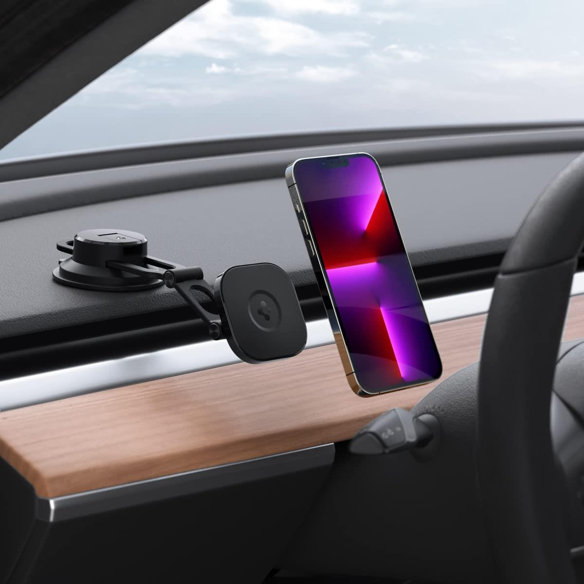 Spigen 車載ホルダー マグネット MagSafe用 吸盤 スマホホルダー 車 ダッシュボード ウィンド式 粘着ゲル吸盤 スマホスタンド iPhone 14 13 12 Pro Max Plus Mini 超強磁力 片手脱着 落下防止 取り付け簡単 OneTap 3 ITS35-3 (ブラック) 5,876円