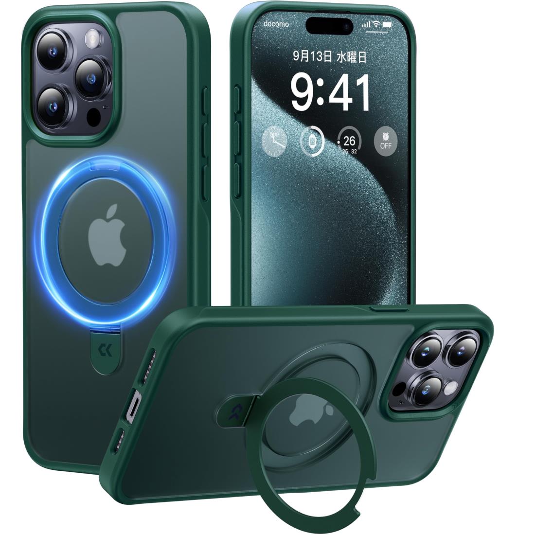 【人気商品】【2024！4in1多機能満載】CASEKOO iPhone 15 2024必見！4in1多機能満載】CASEKOO iPhone 15 Pro 用 ケース 米