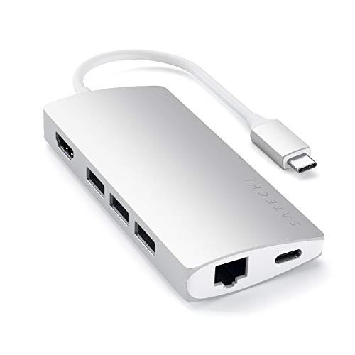 Satechi V2 マルチ USB-C ハブ 8-in-1 (シルバー) 4K HDMI(60Hz), イーサネット, USBC PD充電, SDカードリーダー, USB3.0ポートx3｜S4Gオンラインショップ 12,255円