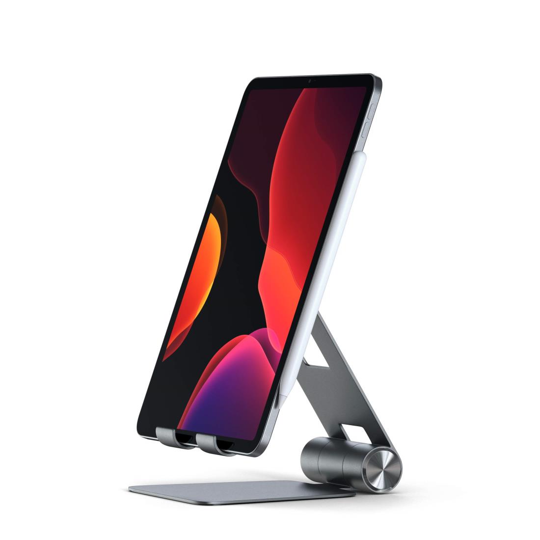 Satechi R1 アルミニウム マルチアングル タブレットスタンド (iPad, iPhone, Galaxy など4-13インチのデバイス対応) (スペースグレイ)