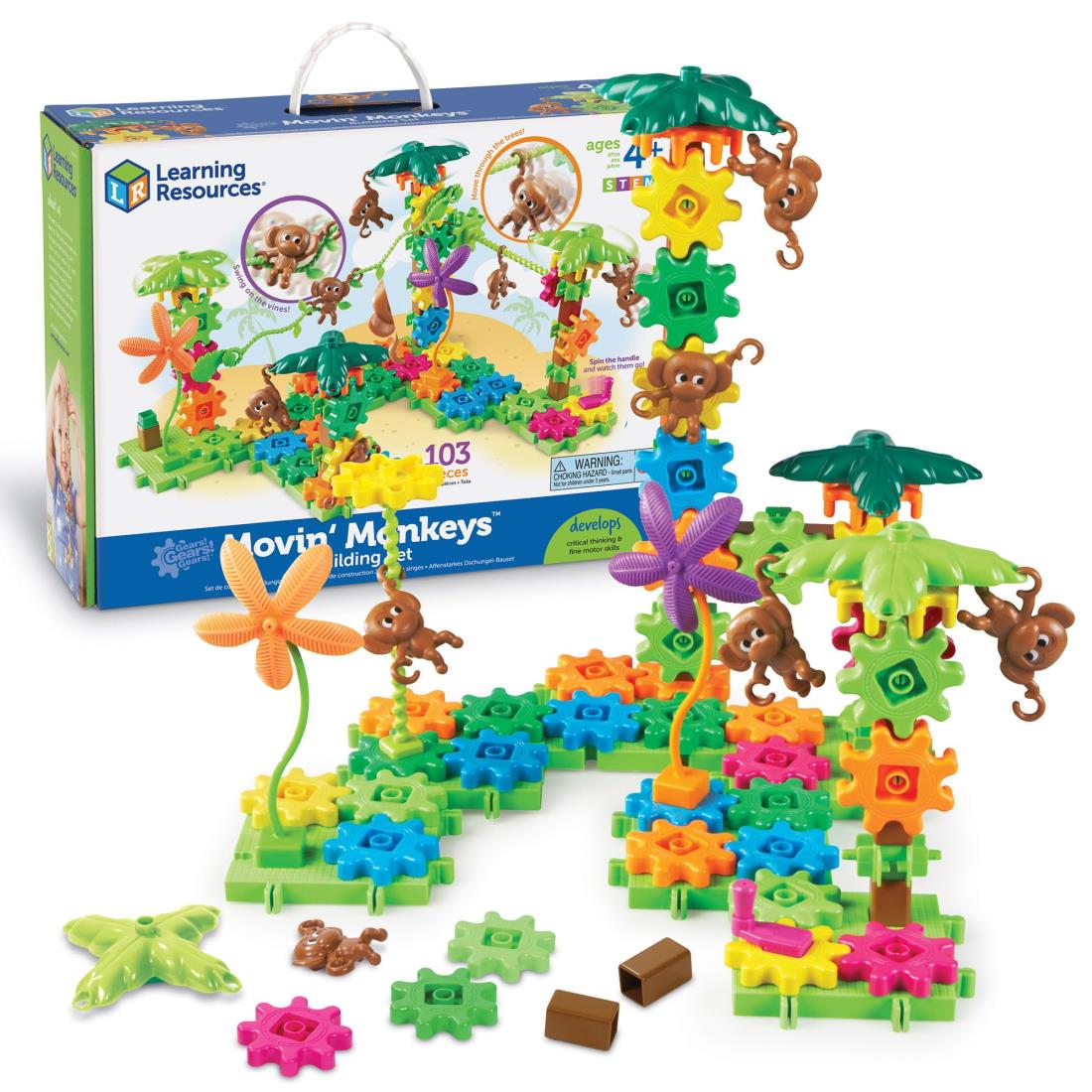 ラーニング リソーシズ カラフルギアブロック ムービンモンキーズ LER9119 正規品